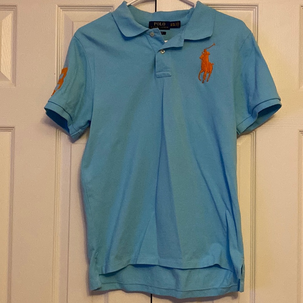 Great Condition Slim Fit Ralph Lauren Big Horse Polo Shirt size XL(18-20)